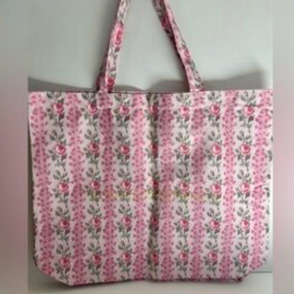 LoveShackFancy Pink Floral Tote Bag